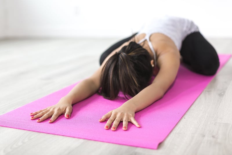 Mindful movement yoga pose